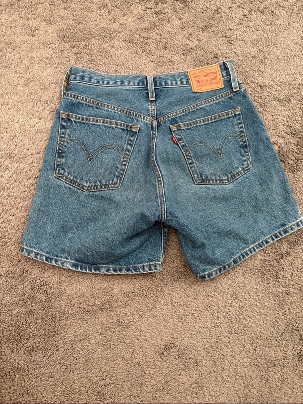 Levi's Blue High-Rise Denim Shorts